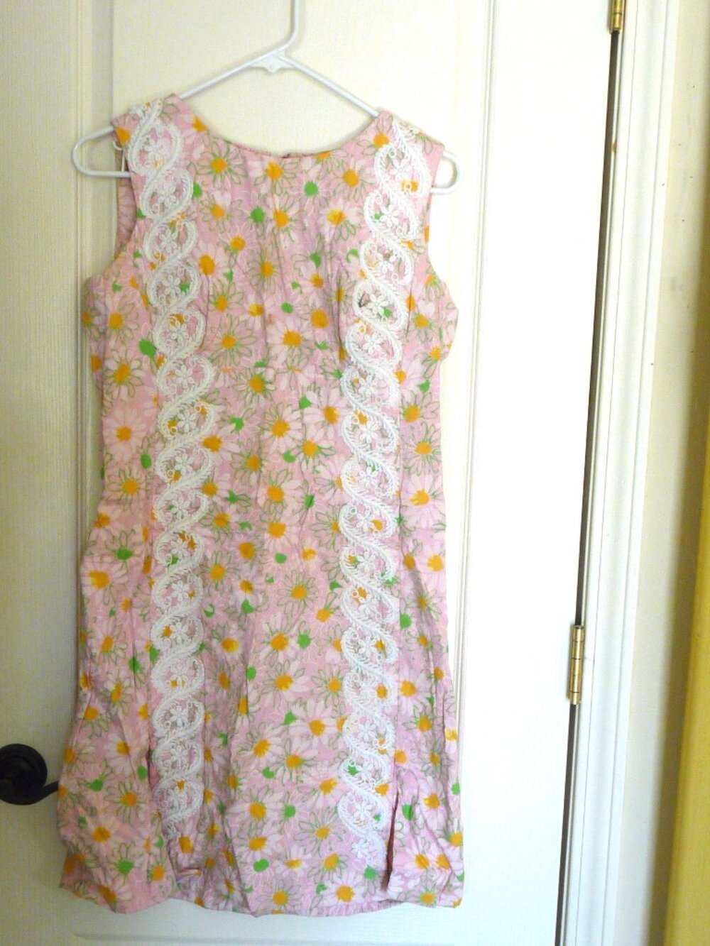 Vintage Lilly Pulitzer shift dress pink daisy 60s 38" bust